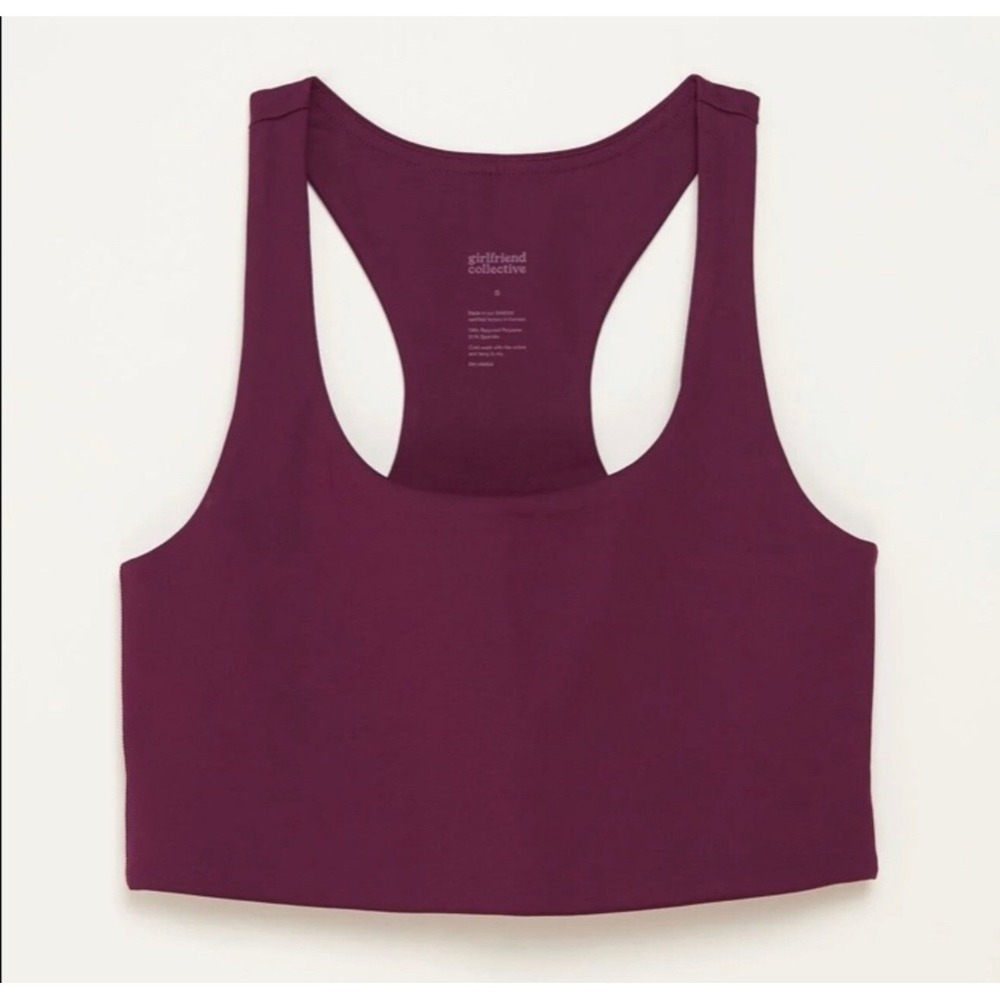 Girlfriend Collective‎ Plum Paloma Racerback Sports Bra XS Activewear Maroon